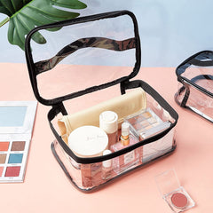 YONO Doorzichtige Reis Toilettas voor Toiletartikelen – Travel Make Up Organizer Tasje – Transparant
