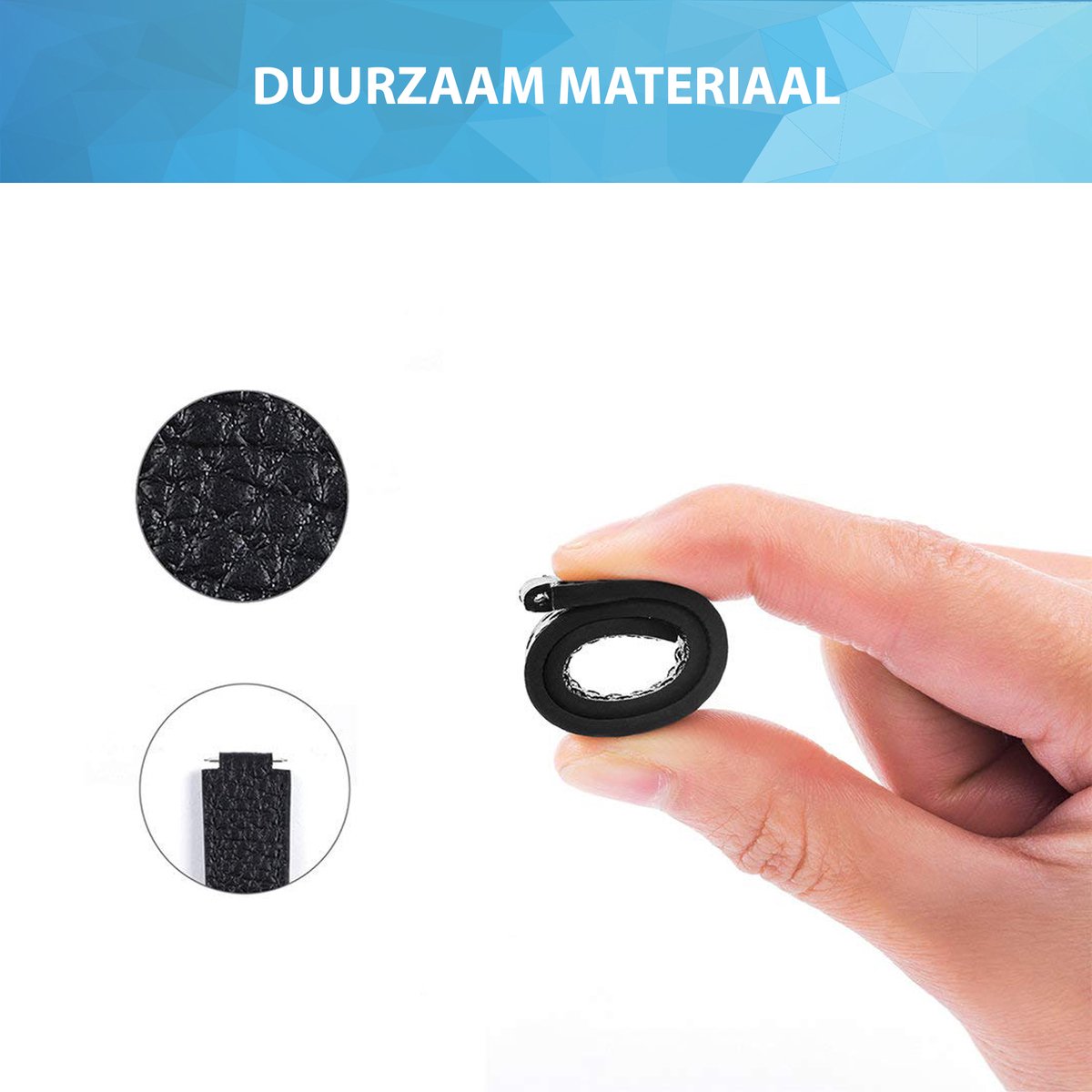 YONO Leer Bandje geschikt voor Fitbit Inspire 3 - Vervangende Lederen Armband - Zwart