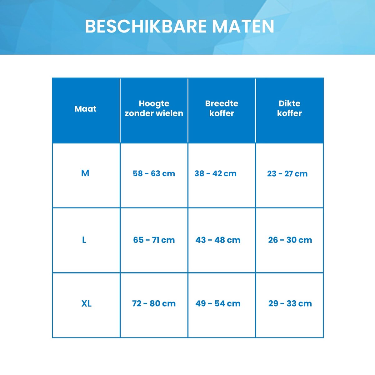 YONO Kofferhoes Elastisch - Wasbare Koffer Beschermhoes - M - Tropical Blue