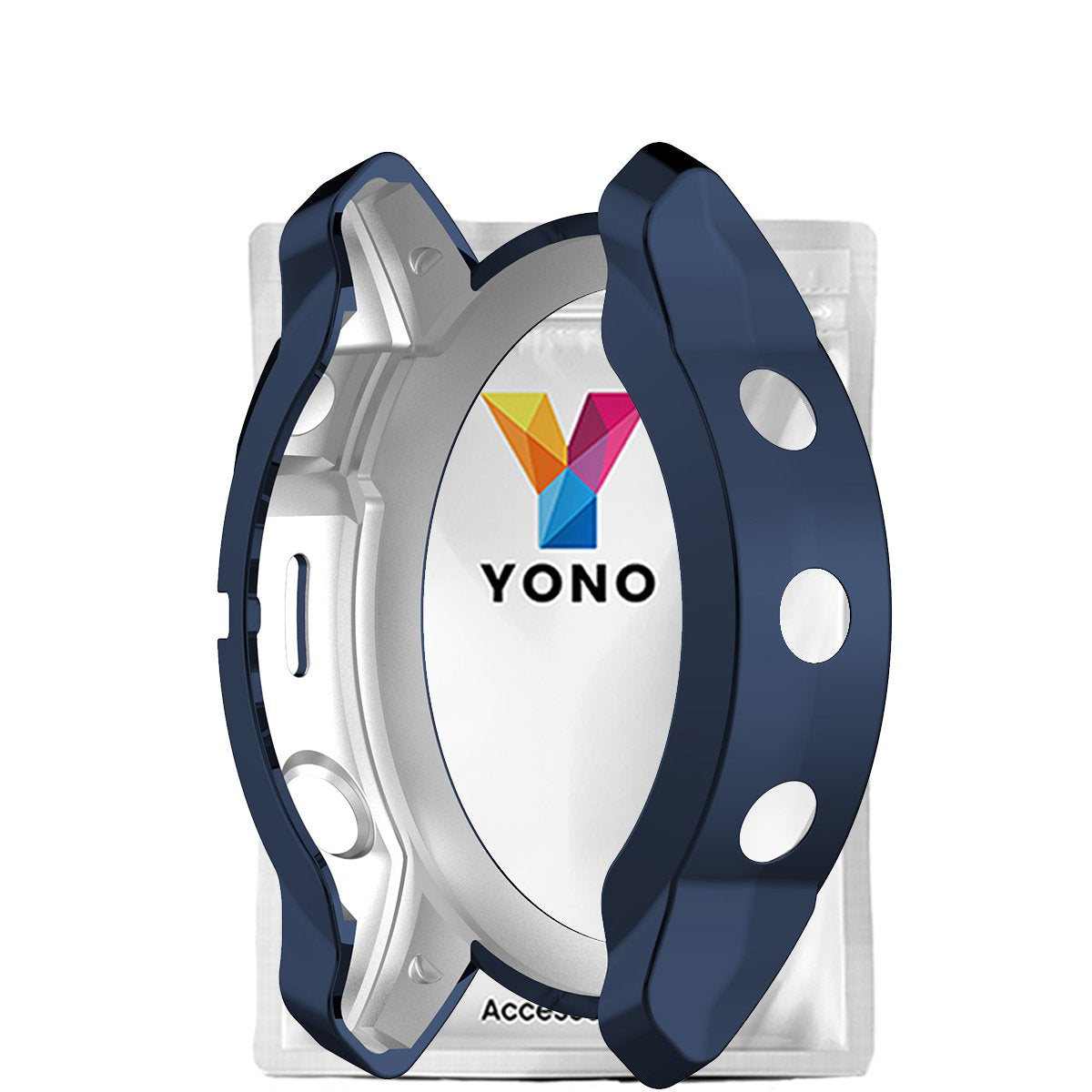 YONO Bumper geschikt voor Garmin Fenix 7X - Siliconen Hoesje - Bescherming Case - Donkerblauw