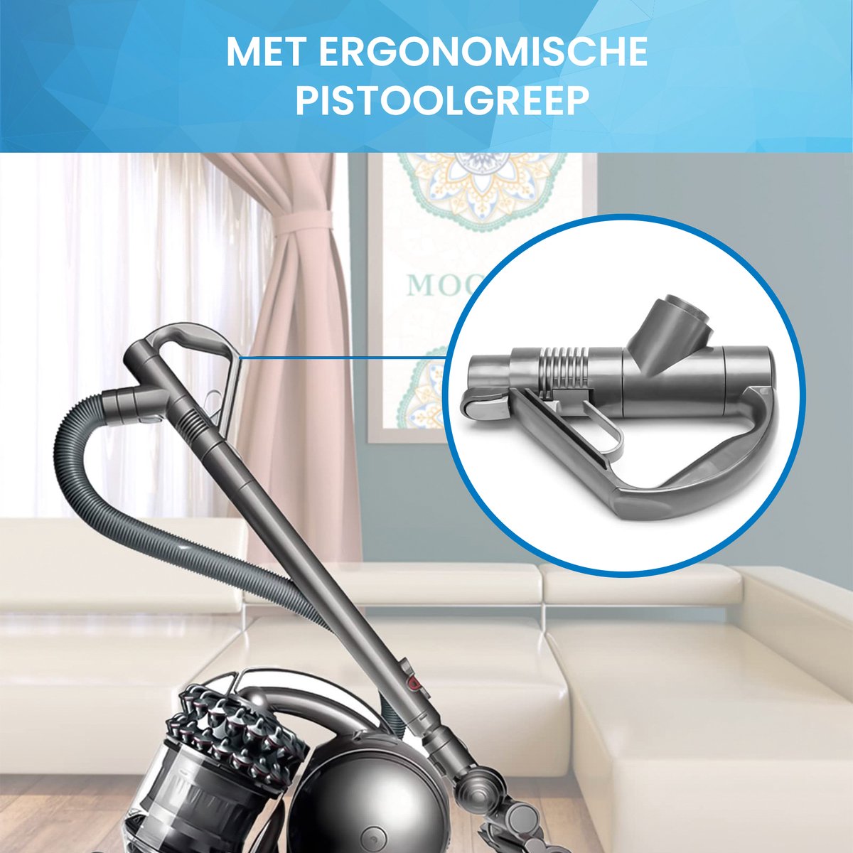 YONO Pistoolgreep geschikt voor Dyson Stofzuiger DC19 / DC23 / DC26 / DC29 / DC32 / DC36 / DC37 - Handgreep Accessoires - Handvat - Grijs