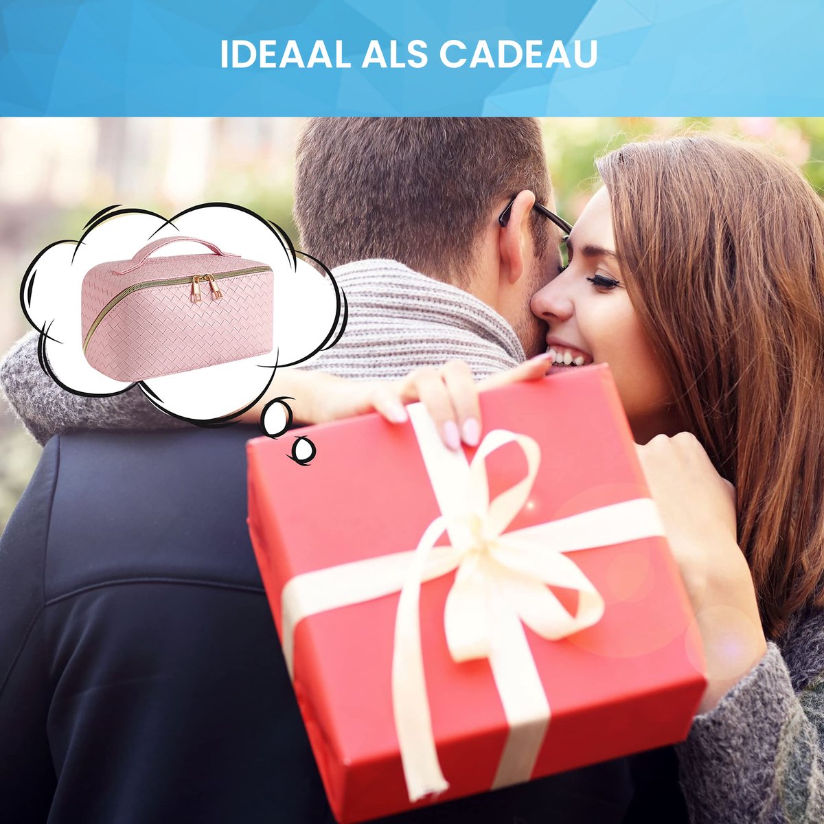 YONO Reis Make Up Tas - Toilettas Etui - Cosmetica Tas - Beauty Case Organizer - Large - Roze