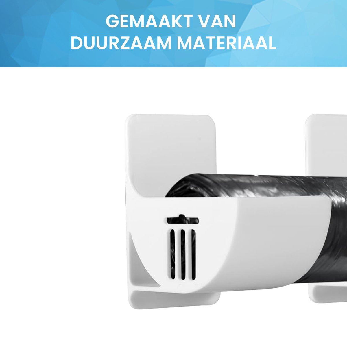 YONO Rollenhouder Zelfklevend - Folie Dispenser - Houder voor Aluminiumfolie en Huishoudfolie - Set van 2 - Wit