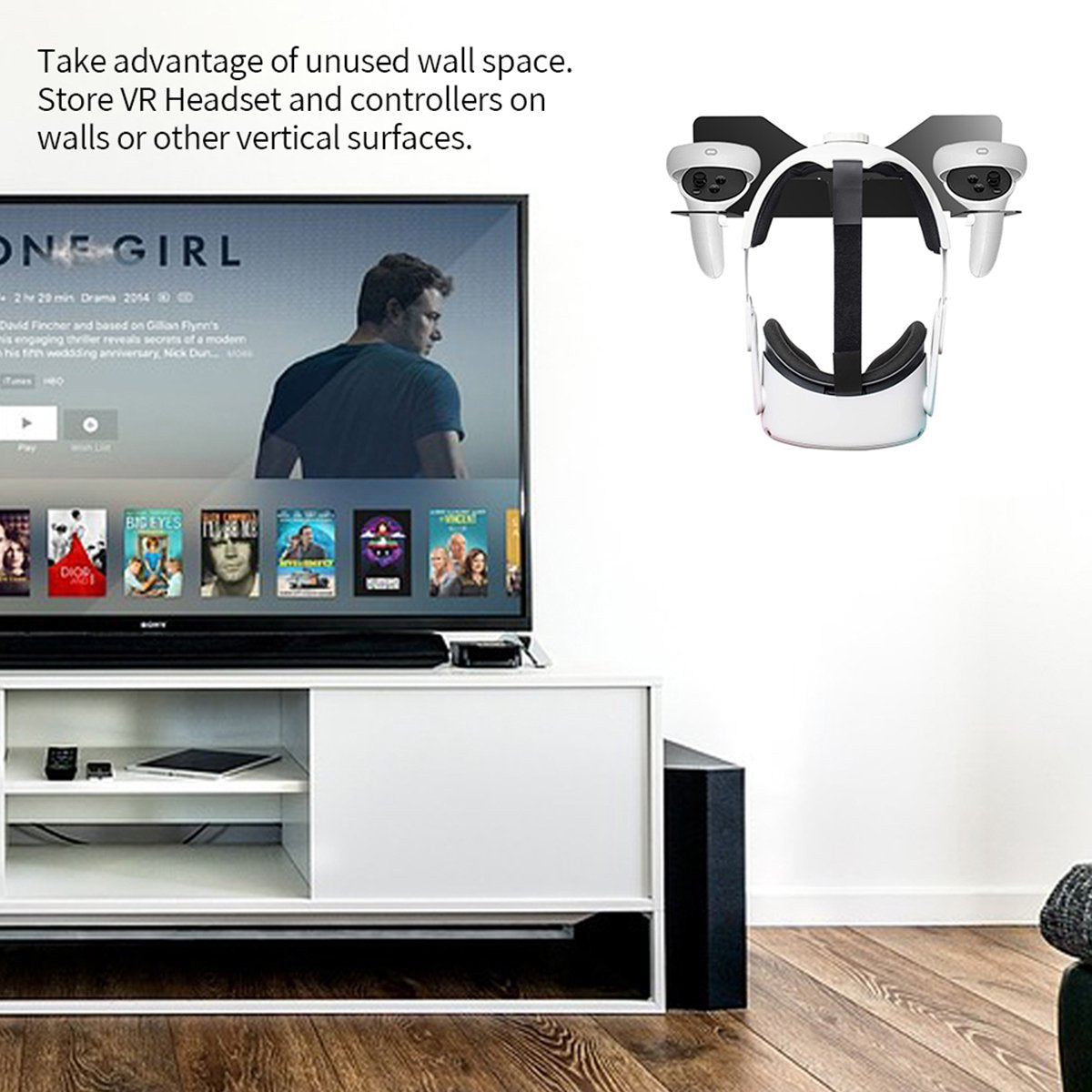 YONO Muurbeugel geschikt voor Oculus Quest 2 - Wall Mount Houder Meta Quest 2 - Zwart