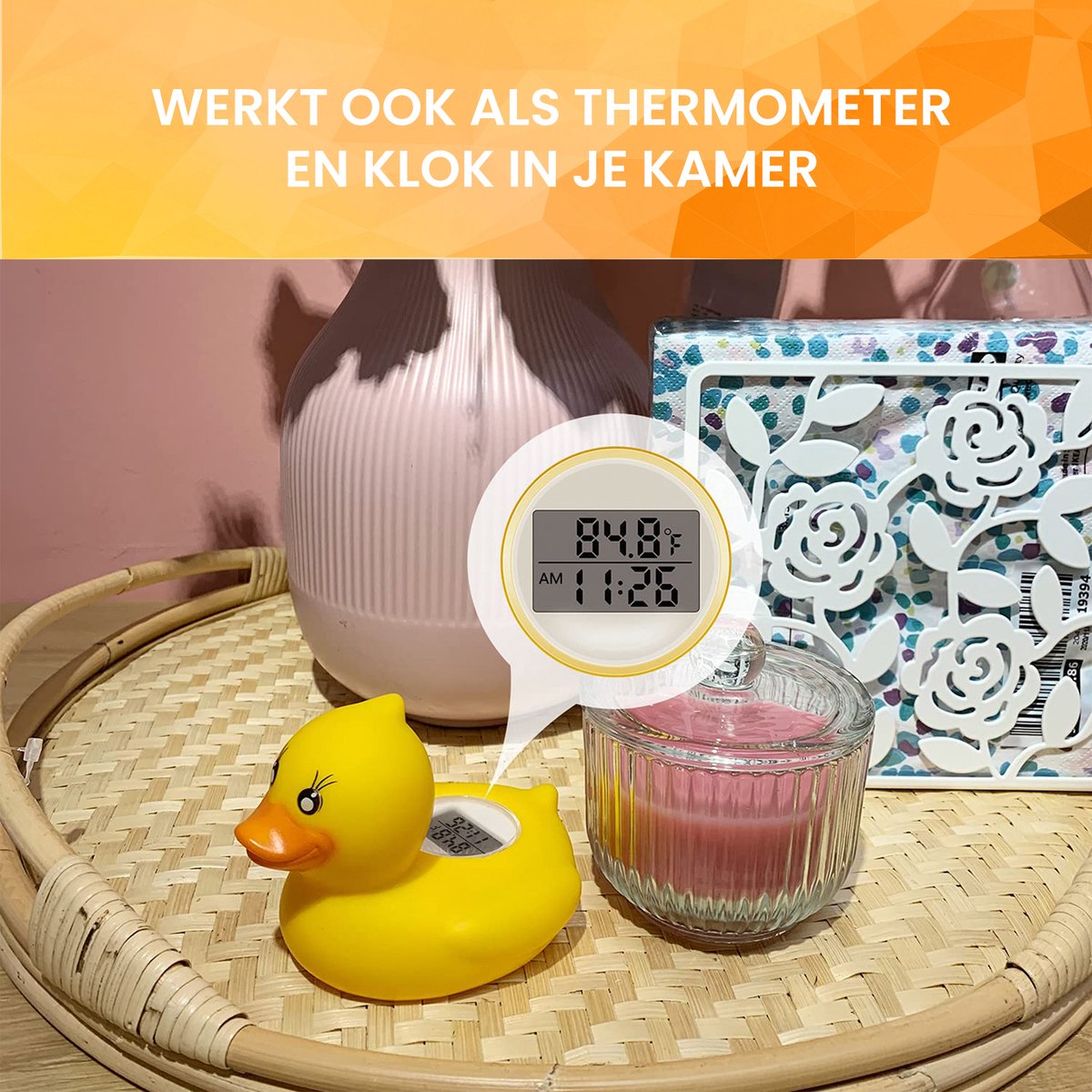 YONO Badthermometer Baby Digitaal - Drijvende Water Thermometer - Bad Eend