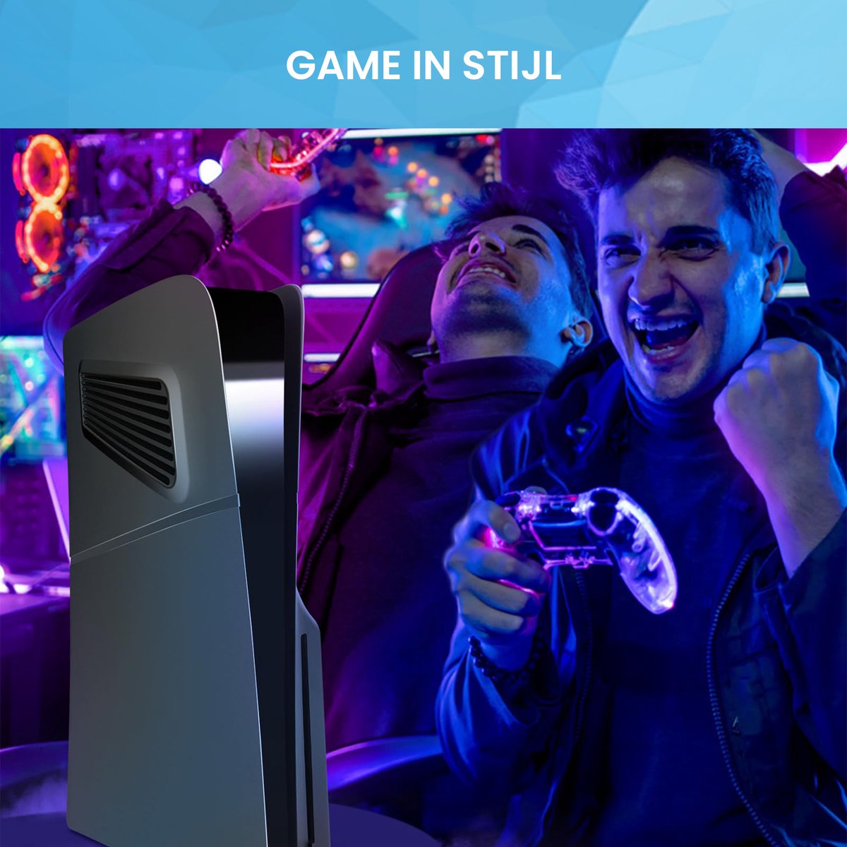 YONO Faceplate geschikt voor Playstation 5 SLIM Disc Edition - PS5 Console Skin Cover Accessoires - Zwart