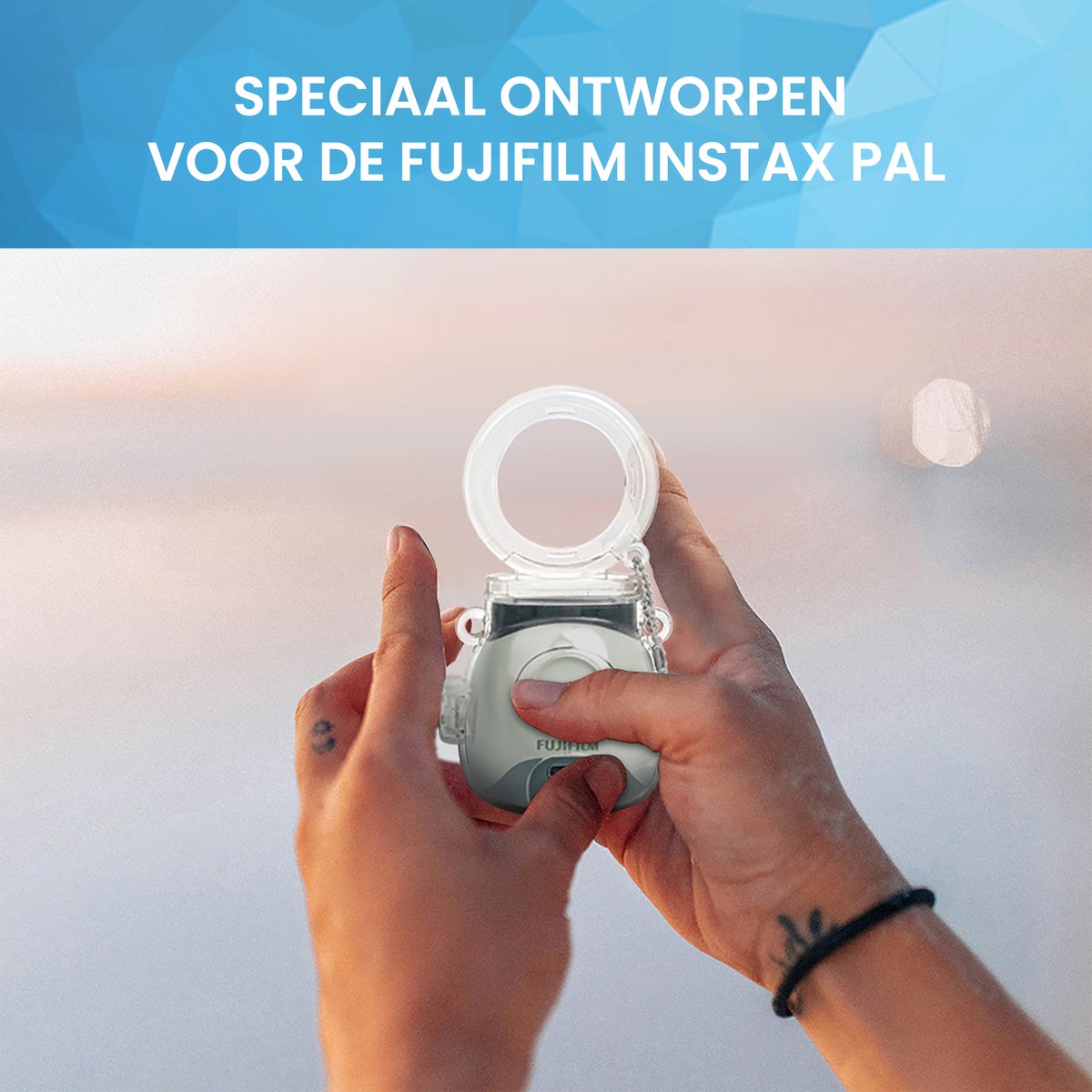 YONO Case geschikt voor Fujifilm Instax Pal - Hoesje met Spiegel - Transparant