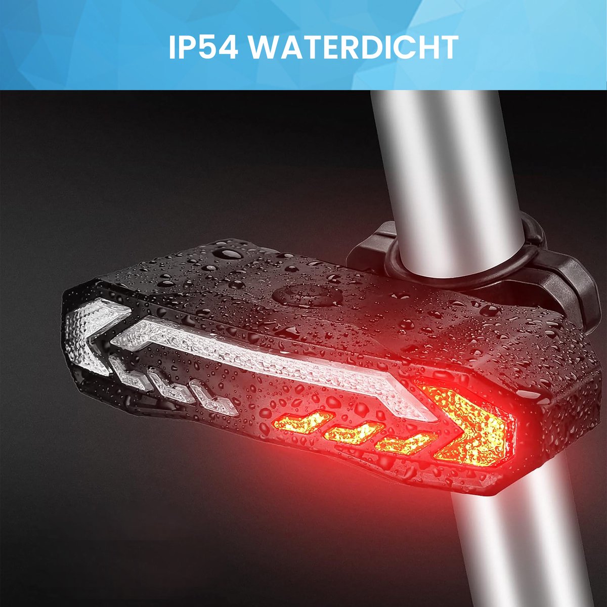 YONO Fiets Achterlicht met Richtingaanwijzer - Inclusief Anti Diefstal Alarm - Fietsverlichting Usb Oplaadbaar