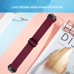 YONO Nylon Stretch Bandje geschikt voor Fitbit Inspire 3 - Bordeauxrood