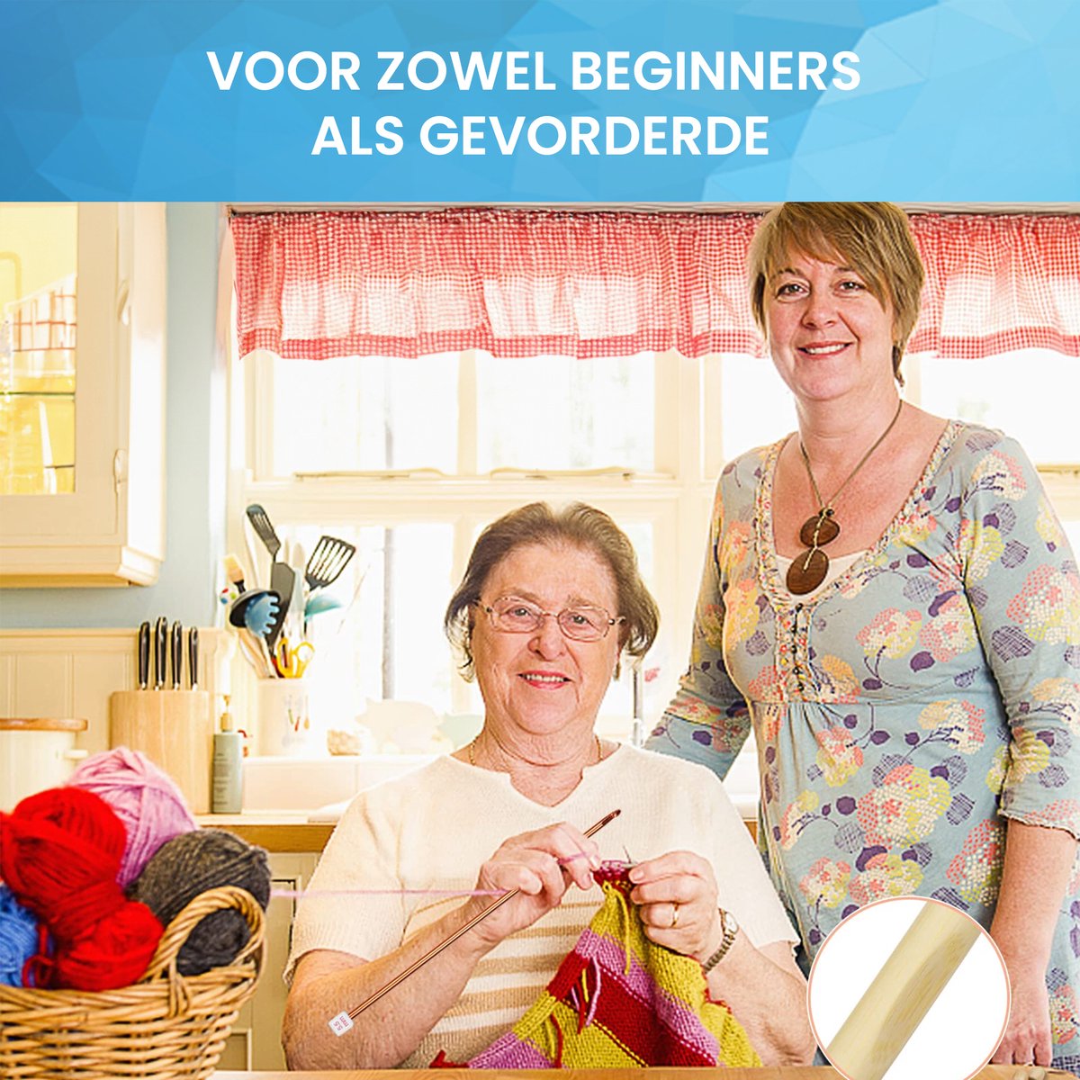 YONO Tunische Haaknaalden en Rondbreinaalden Set - Breinaalden met en zonder Kop Verwisselbaar - Tunisch Haken - 23 Stuks