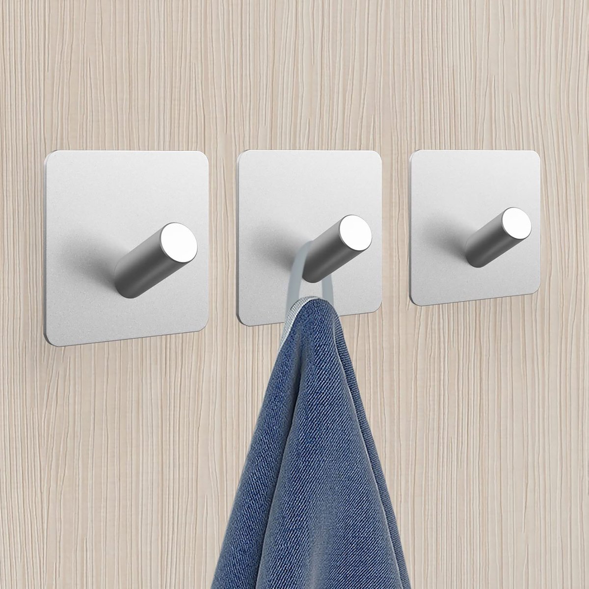 YONO Handdoekhaakjes – Zelfklevende Haakjes – RVS Ophanghaakjes – Ultra Sterke Plakhaakjes – 4 Stuks – Zilver