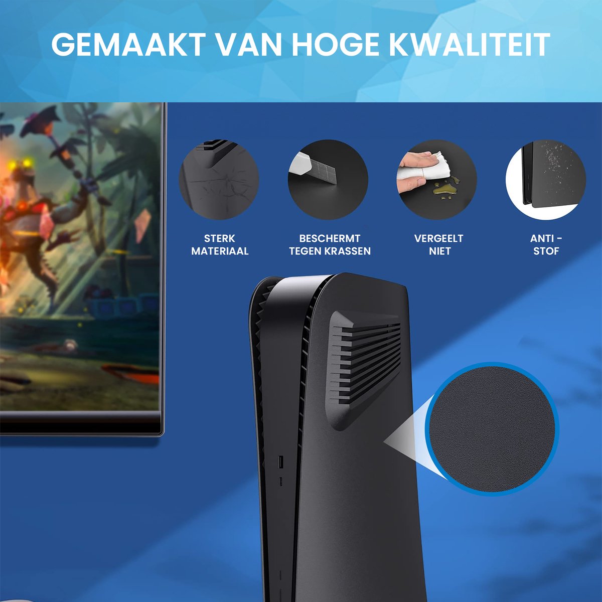 YONO Faceplate geschikt voor Playstation 5 Digital Edition - PS5 Console Skin Cover Accessoires - Zwart