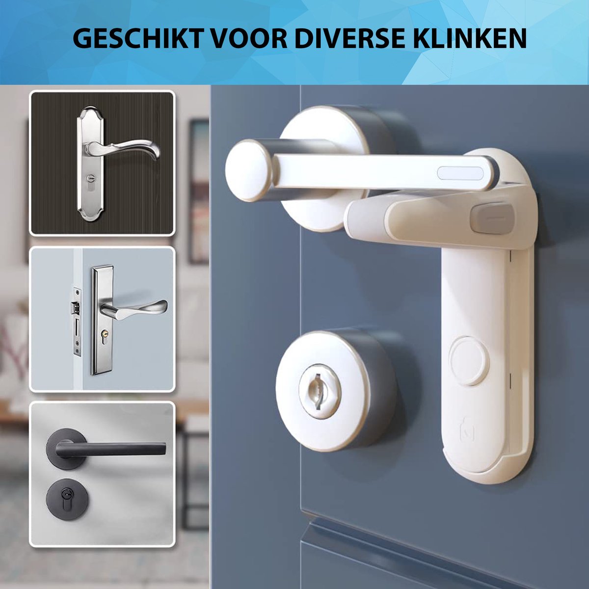 YONO Deurklink Vergrendeling voor Kinderen en Huisdieren - Kinderslot Deur  - Wit