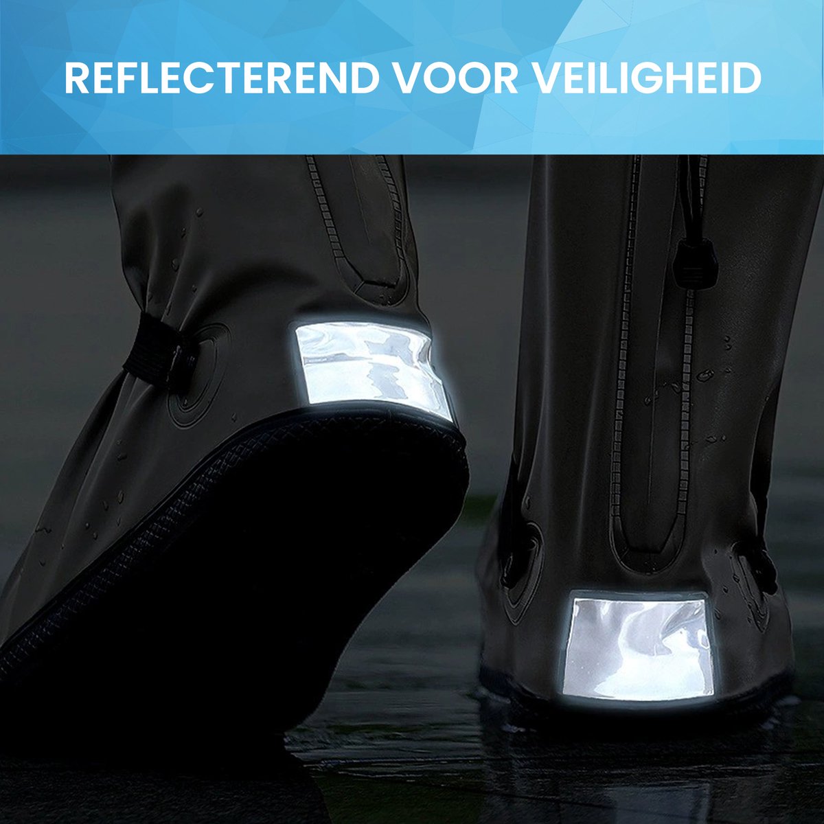 YONO Overschoenen Waterdicht - Schoenovertrekken Herbruikbaar en Reflecterend - Schoen Regen Hoes - Maat 41-42