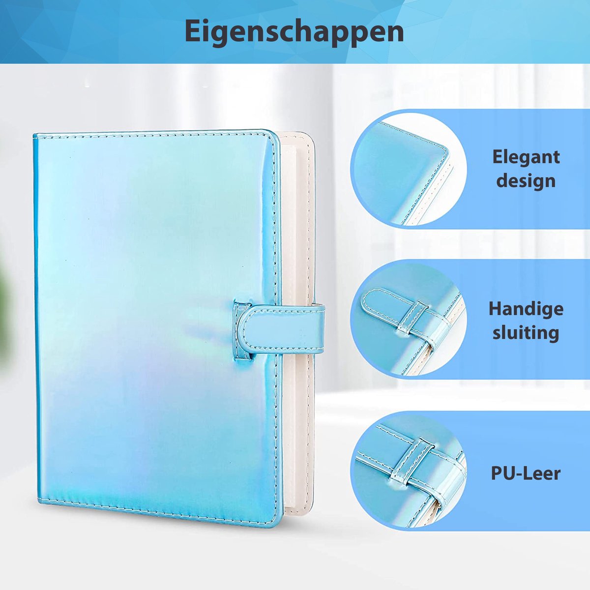 YONO Fotoalbum 128 voor Instant Camera Fotopapier - Fotoboek Geschikt voor Fujifilm Instax Mini 12 / 11 / 9 / 8 / 7s / 25 / 90 / Link / SP-2 / Liplay - Film Polaroid - Kodak en Meer - Blauw