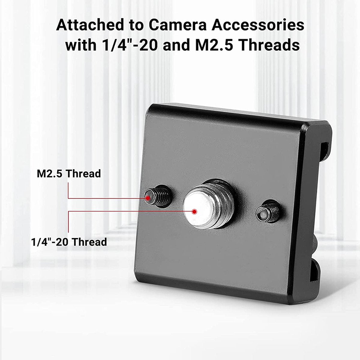 YONO Cold Shoe Mount Adapter Set - Metaal - 2 Stuks - Zwart