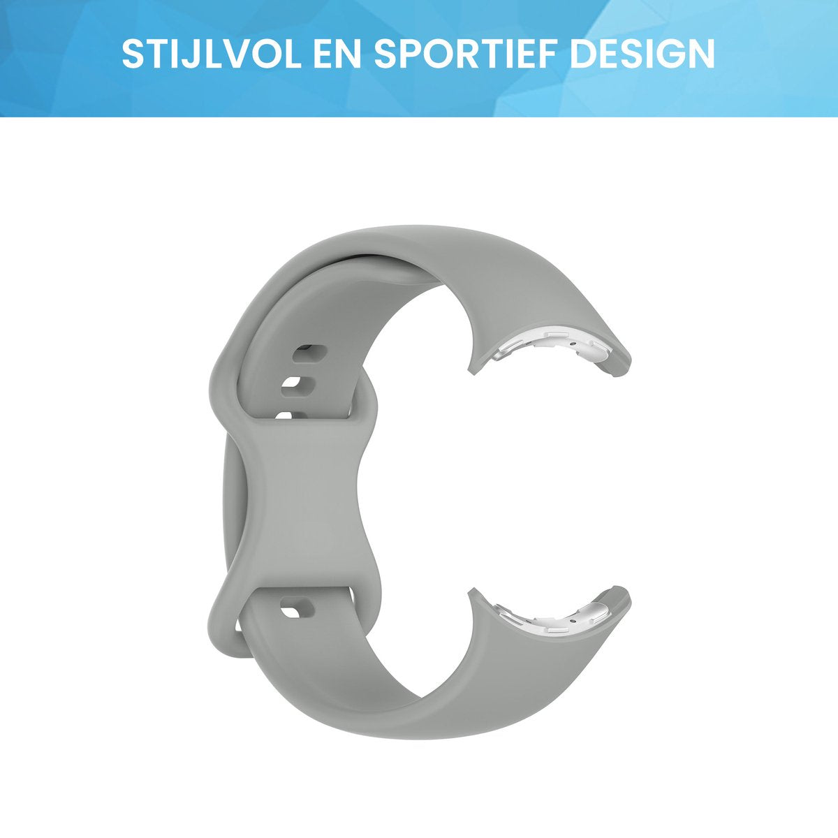 YONO Bandje geschikt voor Google Pixel 2 - Siliconen Armband - Grijs