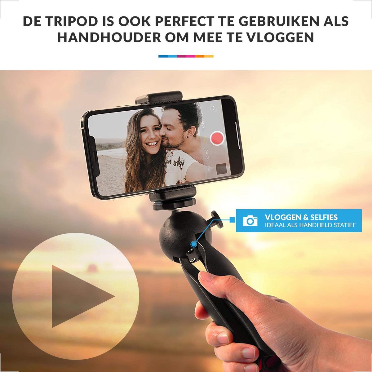 YONO Tripod Compact - Statief voor Smartphone en Camera - Vlog Stick