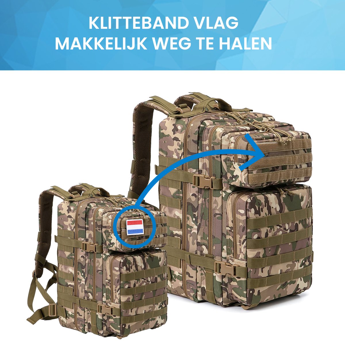 YONO Tactical Backpack Militaire Rugzak - Tactische Wandelrugzak Leger - 45L - Donkergroen Camouflage