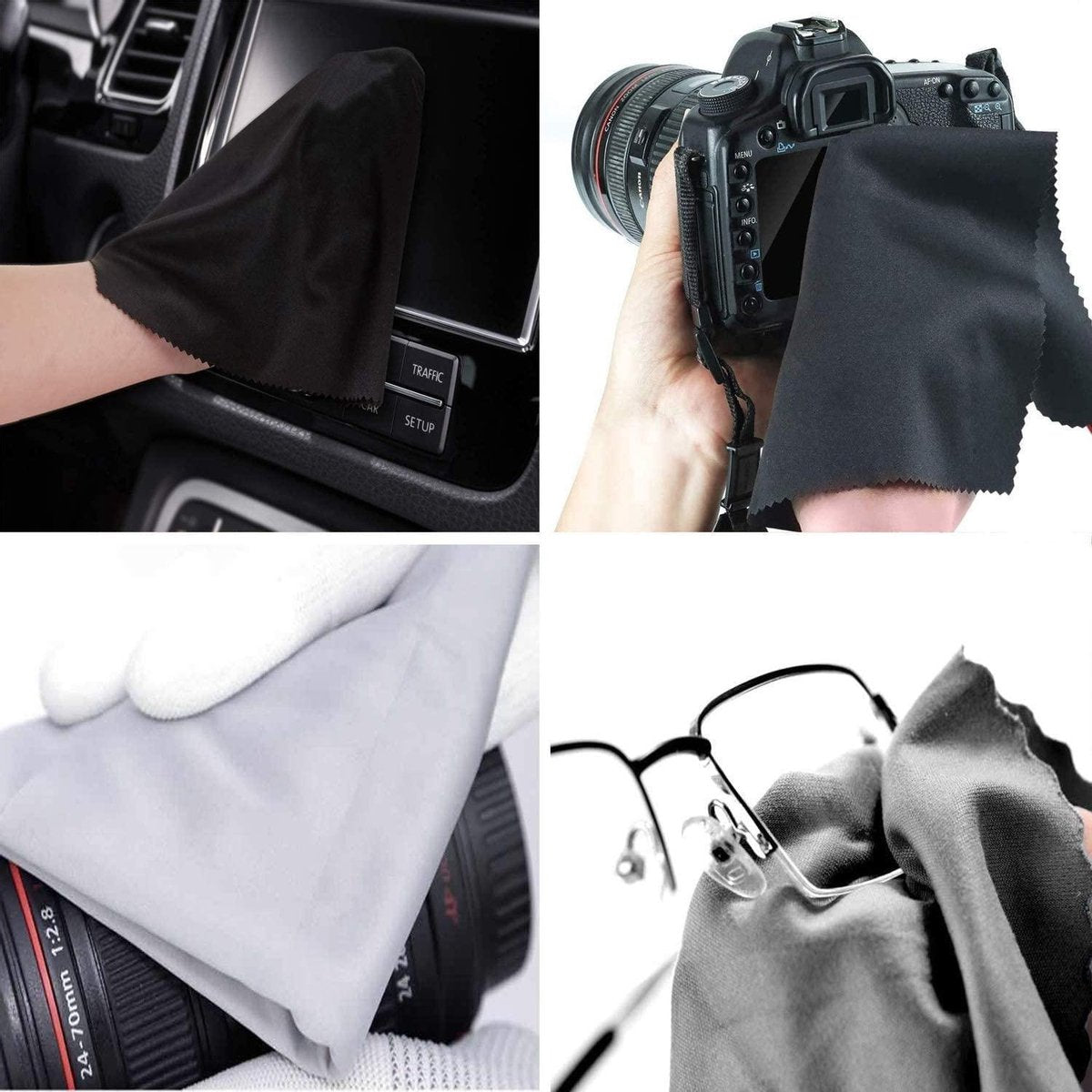 Microvezeldoekjes Camera Schoonmaakdoekjes voor Beeldschermen en Lenzen – Camera Laptop Tablets Telefoon – 6 pack