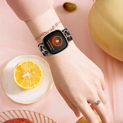 YONO Bandje geschikt voor Fitbit Versa 3 / Sense – Nylon Stretch – Leopard