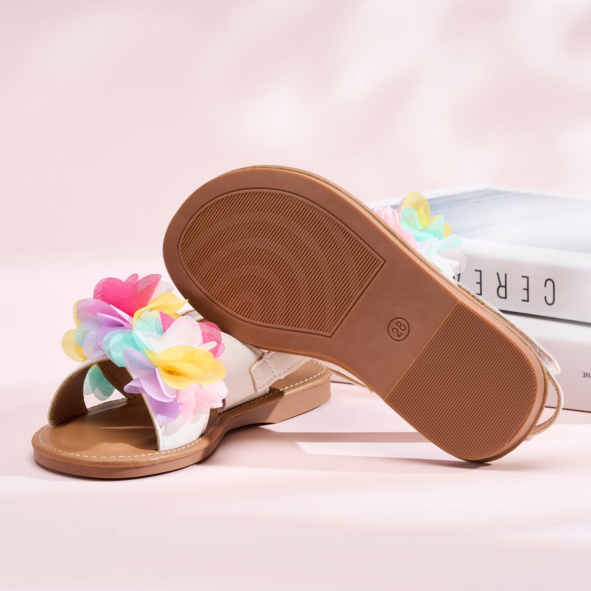 YONO Sandalen Meisje - Open Zomer Schoenen Meisjes - Wit - Maat 28