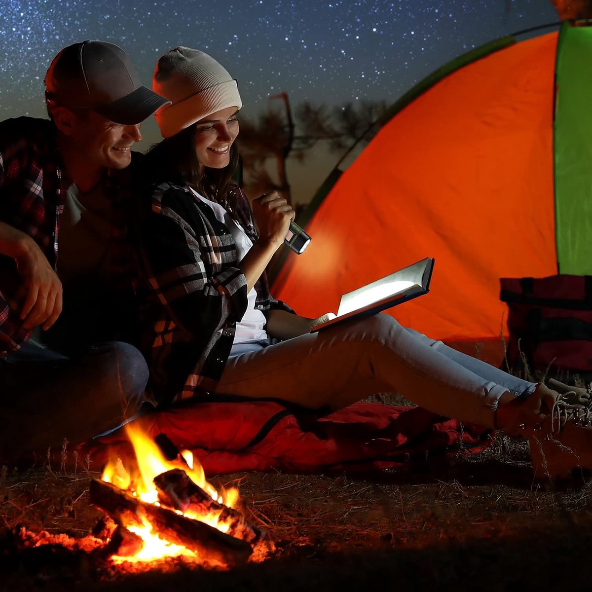 YONO Opwindbare Zaklamp - Militaire Knijpkat Dynamo - Opwindbaar en Zonne Energie Oplaadbaar - Donkergroen