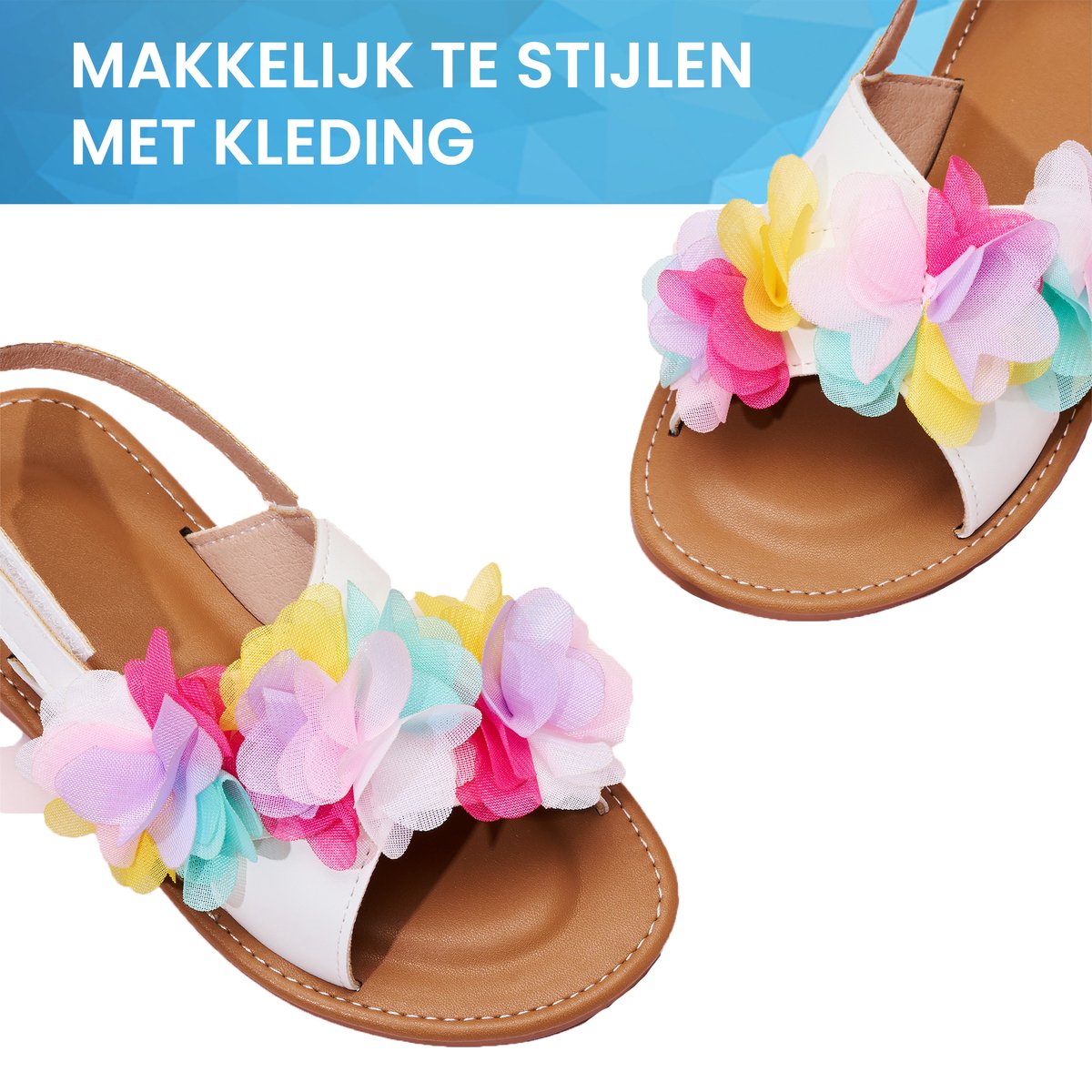 YONO Sandalen Meisje - Open Zomer Schoenen Meisjes - Wit - Maat 29