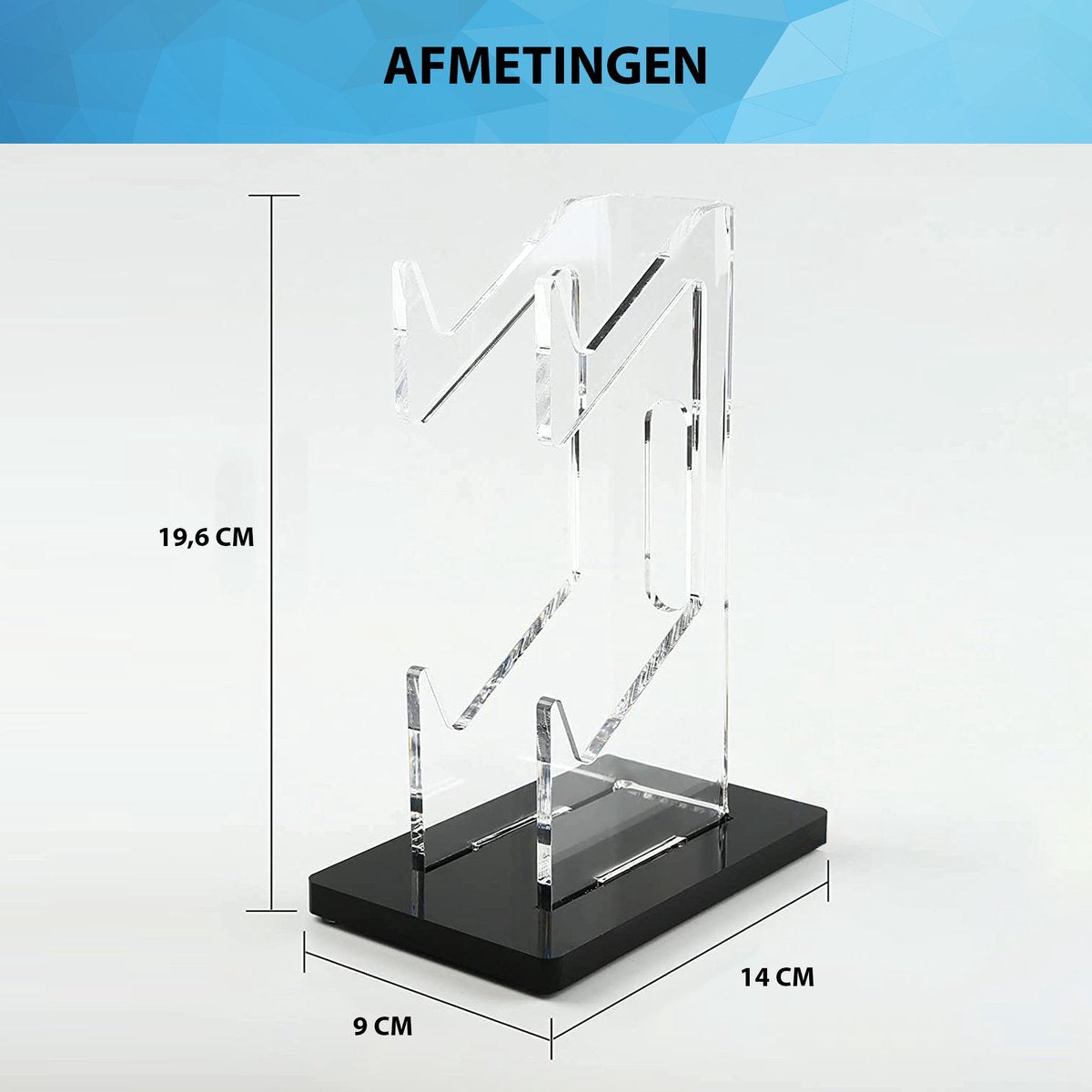 YONO Dual Controller Houder - Stand geschikt voor Playstation / Xbox / Nintendo Switch - Bureau Standaard - Transparant