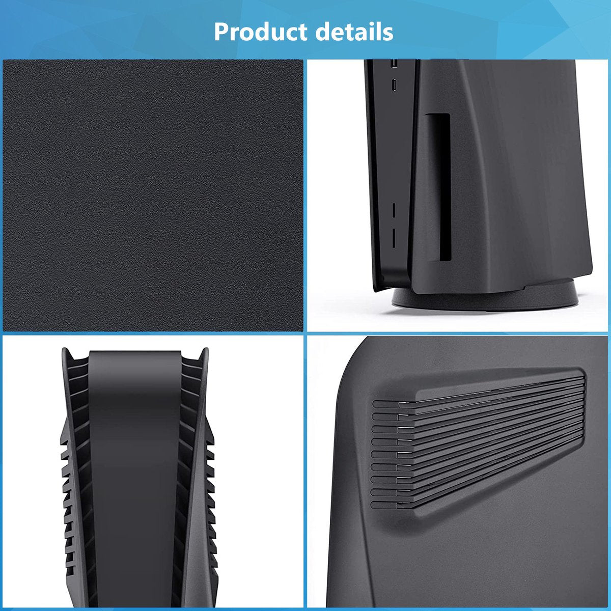 YONO Faceplate geschikt voor Playstation 5 Disc Edition - PS5 Console Skin Cover Accessoires - Zwart