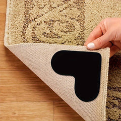 YONO Antislip Stickers Tapijt - Anti Slip Ondertapijt Vloerkleed - Rubber Zelfklevend Tapijttape - 4 Stuks