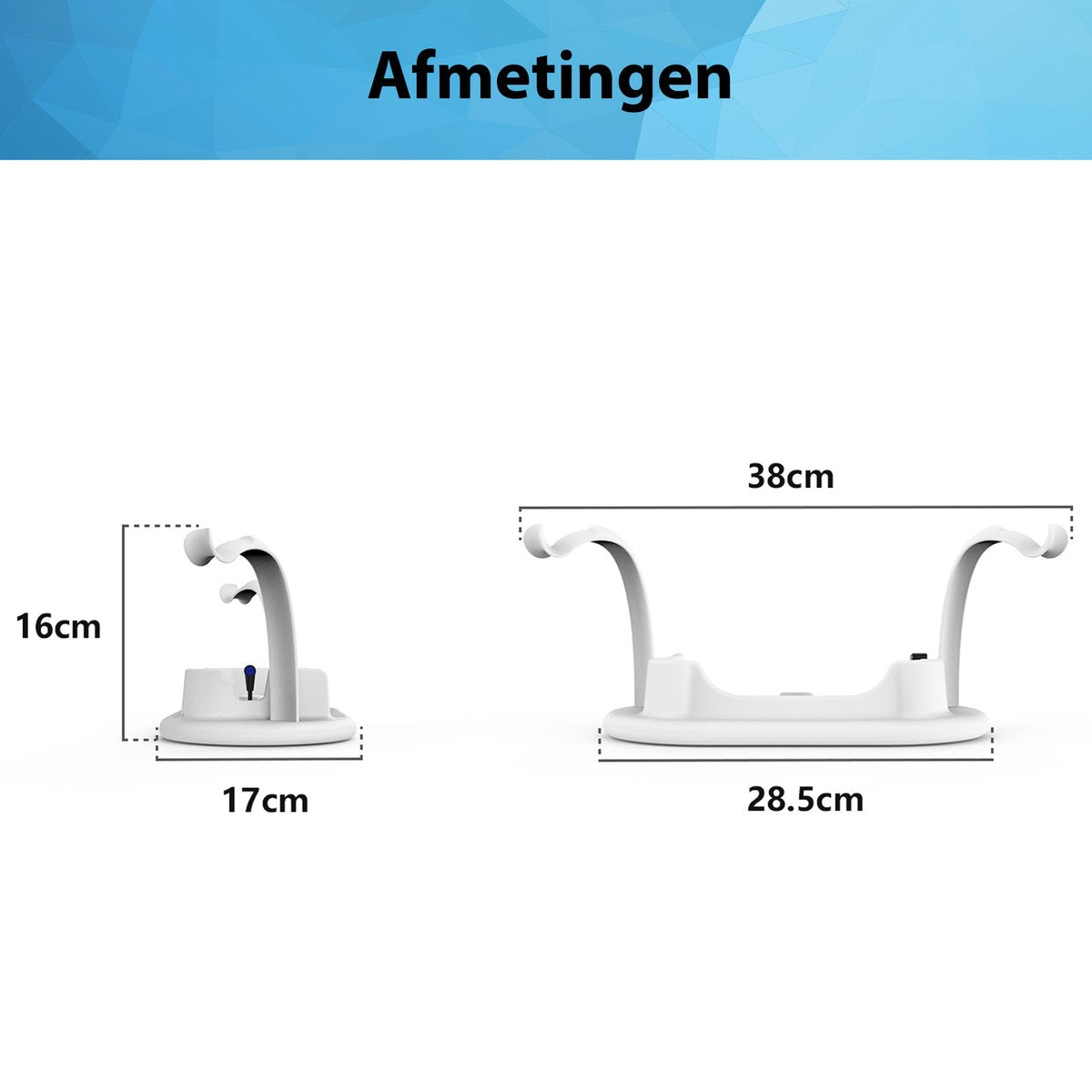 YONO Oplaadstation geschikt voor Oculus Quest 2 VR Bril - Charging Dock Oplader Meta Quest 2 - Controller Standaard - Accessoires - Wit