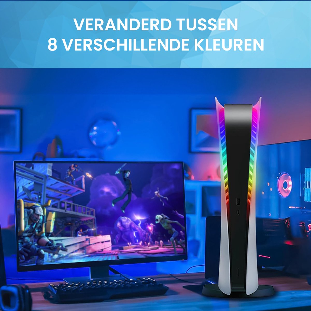 YONO LED Strip Kit geschikt voor Playstation 5 - PS5 Accessoires met App - RGBW