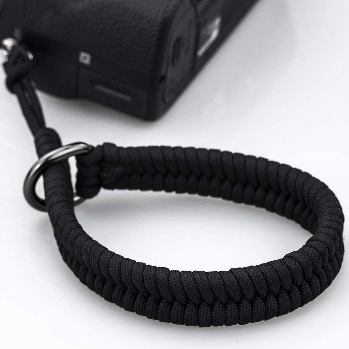 YONO Nylon Camera Polsband Universeel – Wrist Strap – Handvat Grip – Hand Riem geschikt voor Canon / Nikon / Sony – Zwart