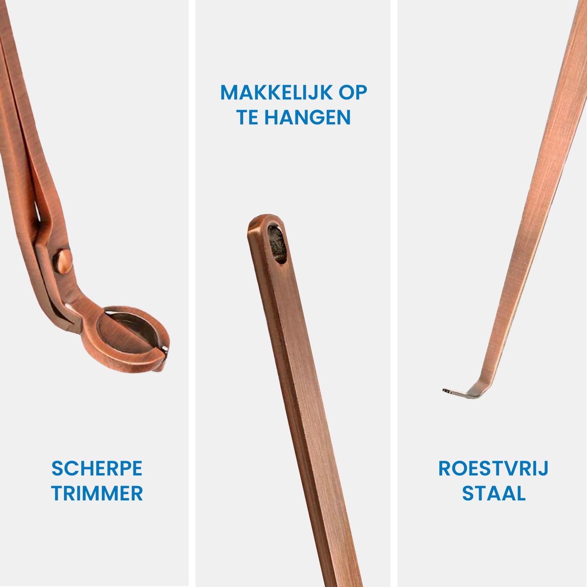 YONO Kaarsendover Set - Candle Snuffer / Wick Trimmer / Dipper - Kaars Dover Waxinelichtjes Accessoires - Bronze