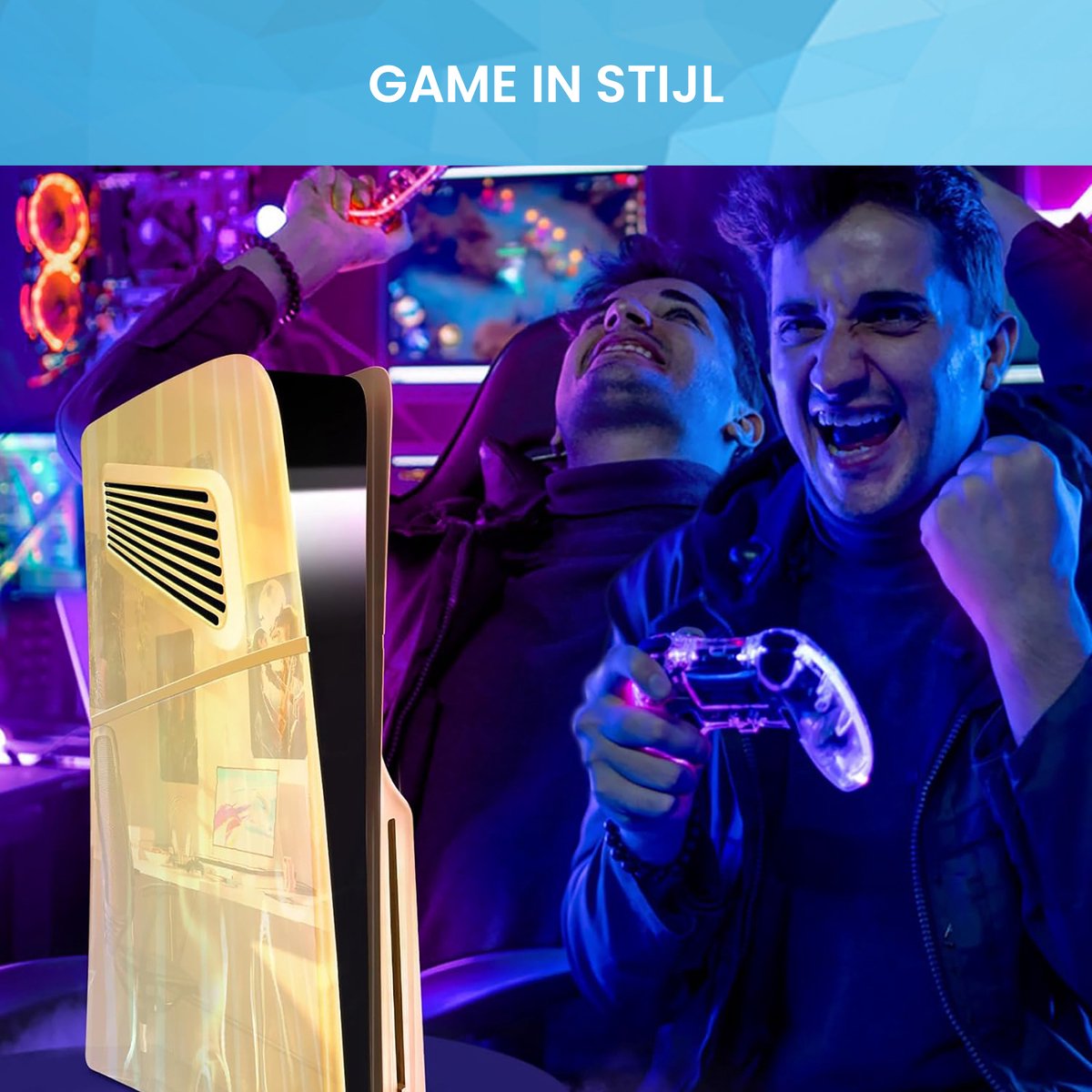 YONO Faceplate geschikt voor Playstation 5 SLIM Disc Edition - PS5 Console Skin Cover Accessoires - Goud