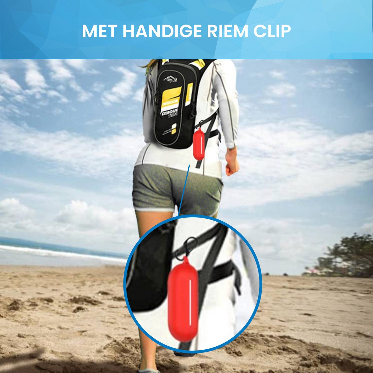 YONO Soft Case geschikt voor Sony WF-C700N - Hoesje met Clip - Rood