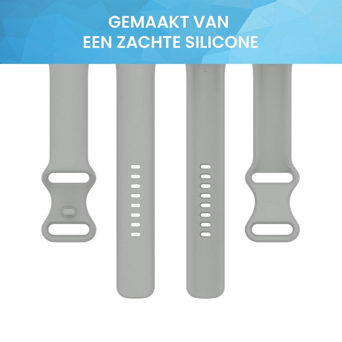 YONO Bandje geschikt voor Google Pixel 2 - Siliconen Armband - Grijs