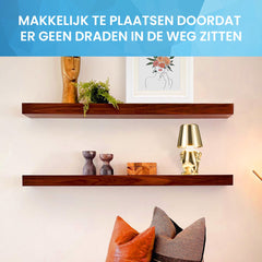 YONO Decoratieve Tafellamp Oplaadbaar - Nachtlampje Slaapkamer - Bureaulamp Woonkamer - Woondecoratie Beelden en Figuren - Wat - Goud