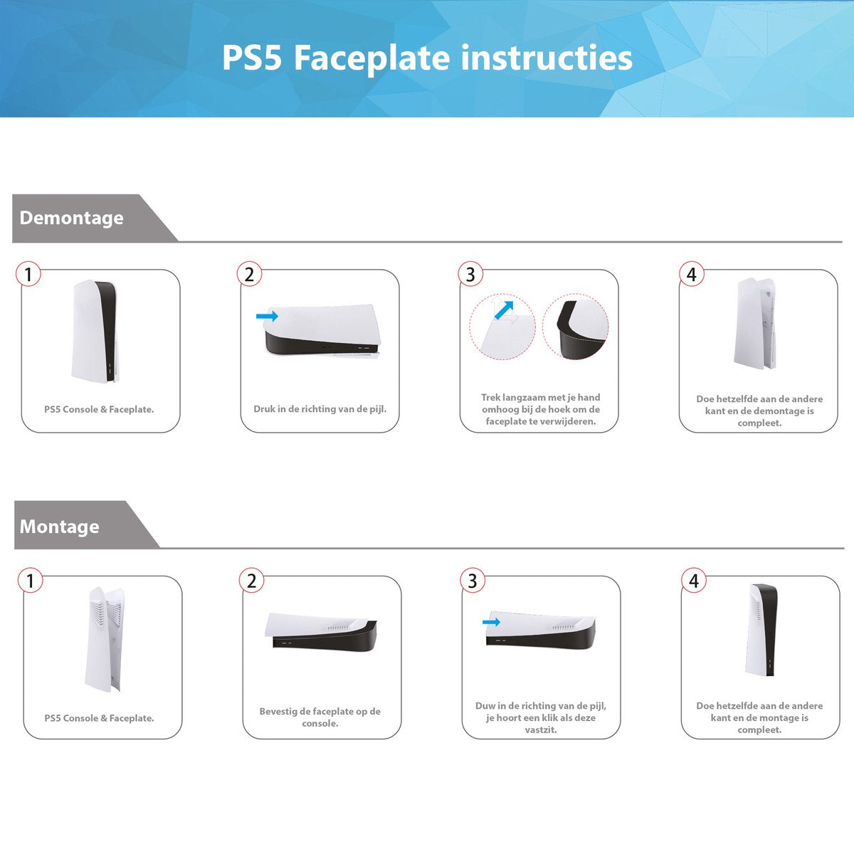 YONO Faceplate geschikt voor Playstation 5 Disc Edition - PS5 Console Skin Cover Accessoires - Zwart