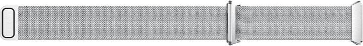 YONO Milanees Bandje Zilver geschikt voor Fitbit Ionic - Vervangende RVS Armband met Magneetsluiting – M/L