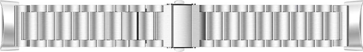 YONO Schakel Bandje geschikt voor Fitbit Charge 5 / 6 - Vervangende RVS Armband - Zilver