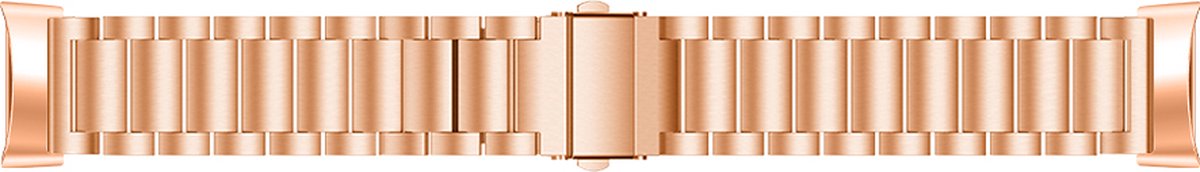 YONO Schakel Bandje geschikt voor Fitbit Charge 5 / 6 - Vervangende RVS Armband - Rose Goud