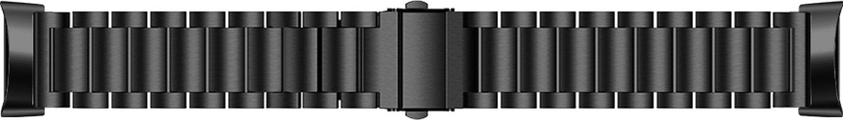 YONO Schakel Bandje geschikt voor Fitbit Charge 5 / 6 - Vervangende RVS Armband - Zwart