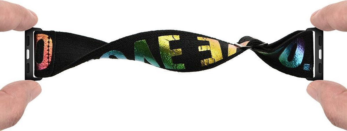 YONO Nylon Stretch Bandje geschikt voor Apple Watch Series 8 7 6 5 4 3 2 1 - 42 / 44 / 45 / 49 mm - Colour Mix