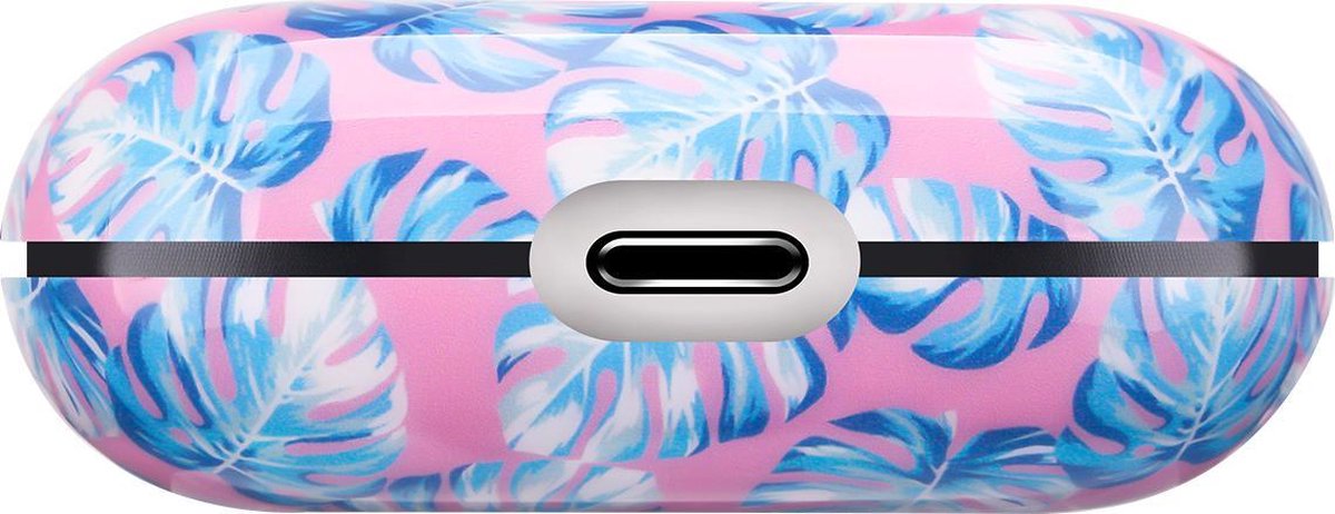 YONO Hard Case geschikt voor Apple Airpods Pro 1 / 2 - Monstera Roze