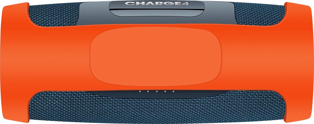 YONO Siliconen Hoes geschikt voor JBL Charge 4 - Case met Draagriem en Clip - Beschermhoes - Oranje