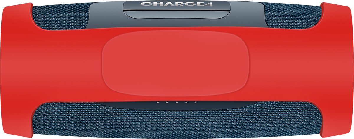 YONO Siliconen Hoes geschikt voor JBL Charge 4 - Case met Draagriem en Clip - Beschermhoes - Rood