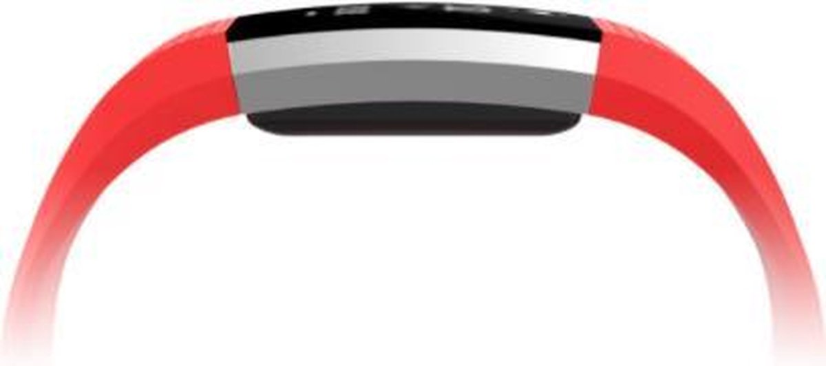 Classic Bandje Lichtrood geschikt voor FitBit Charge 2 – Siliconen Armband Rose Red - Small