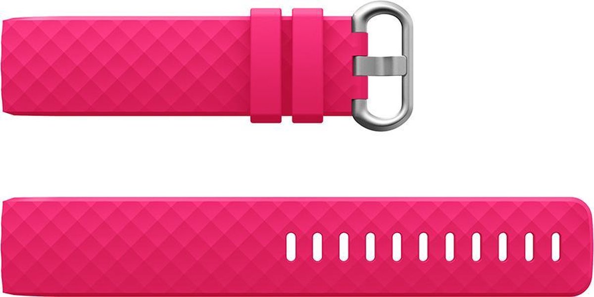 YONO Siliconen Bandje geschikt voor Fitbit Charge 4 / 3 – Roze – Small